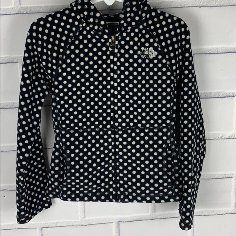 The North Face Polka Dot Zip Up Fleece Jacket